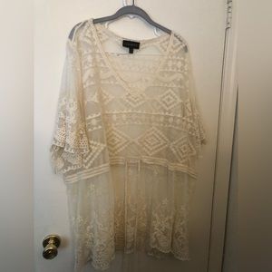 Plus size lace shirt